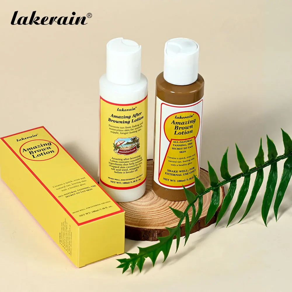 Tanning Browning Lotion Bronze Tan Effect Skin Texture Enhancer Long Lasting Brown Lotion Tanning Booster Waterproof Makeup