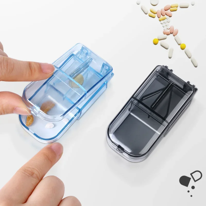 1pcs Portable Pill Cutter Splitter Divide Medicine Storage Tablet Splitters Cut Slicer Home Pill Cases Dispenser Pill Box