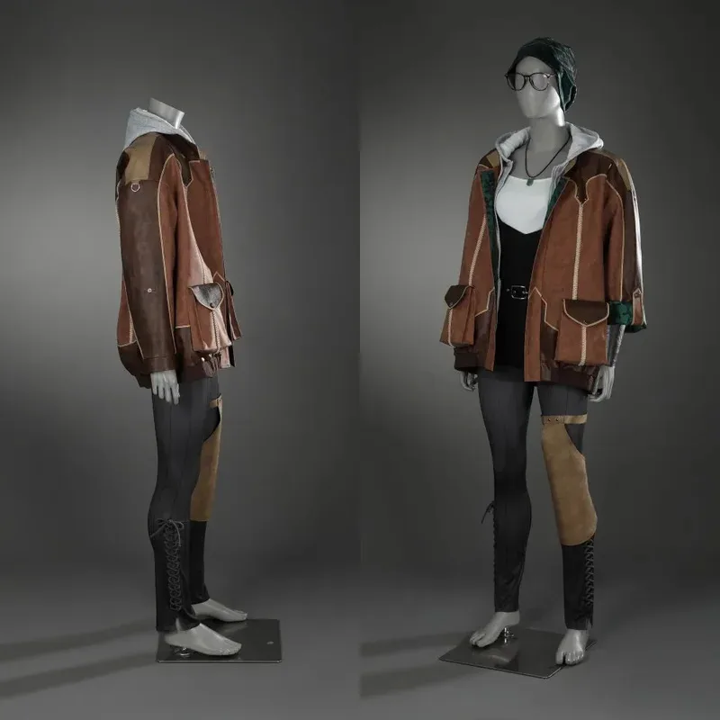 Wilds Alma Cosplay Monster Hunter Wilds Alma Costumes Woman Game Outfit Leather Coat Halloween Comic Con Suit Custom Size