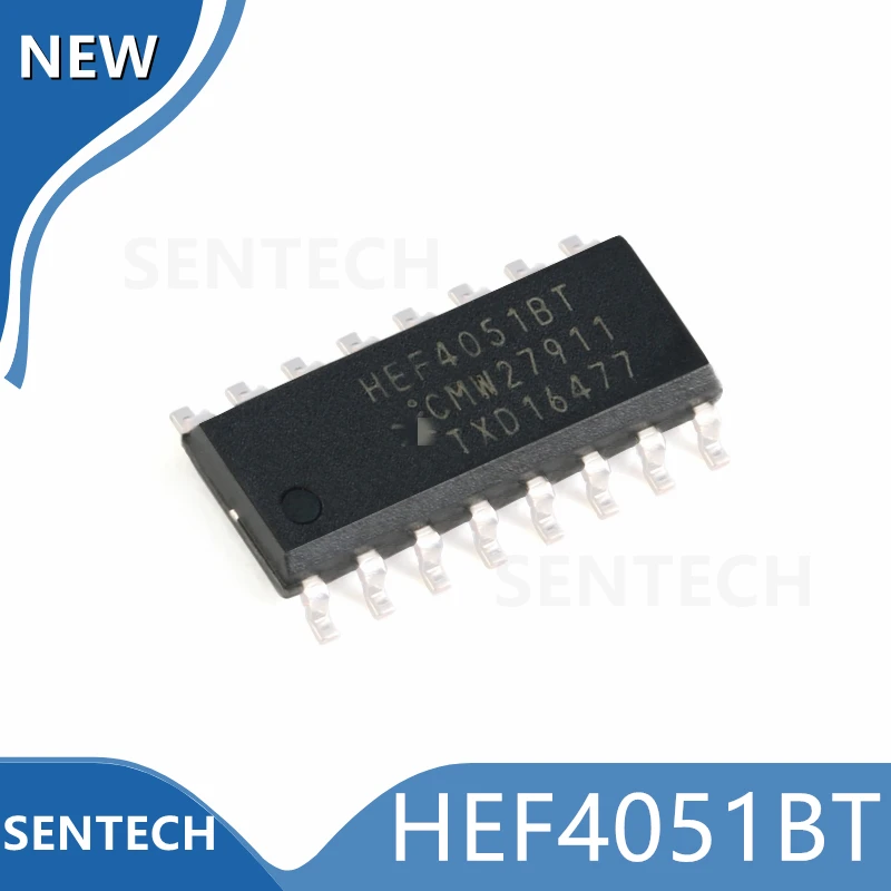 10PCS/LOT 100% New Original HEF4051BT SOIC-16 8-channel analog multiplexer/demultiplexer