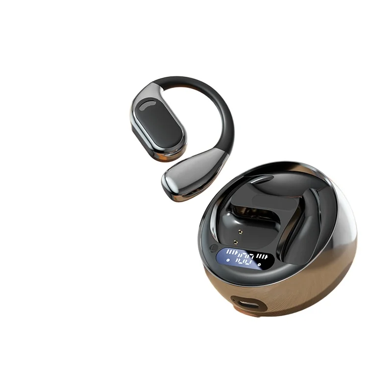 Open wireless Bluetooth headphones, air-bone conduction, ear-hook style, specially designed for running and sports