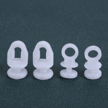 Gancho de plástico para cortina, rollo de cortina de ducha, ganchos deslizantes universales, Clips de cortina, accesorios de baño, blanco, 100 unidades por lote