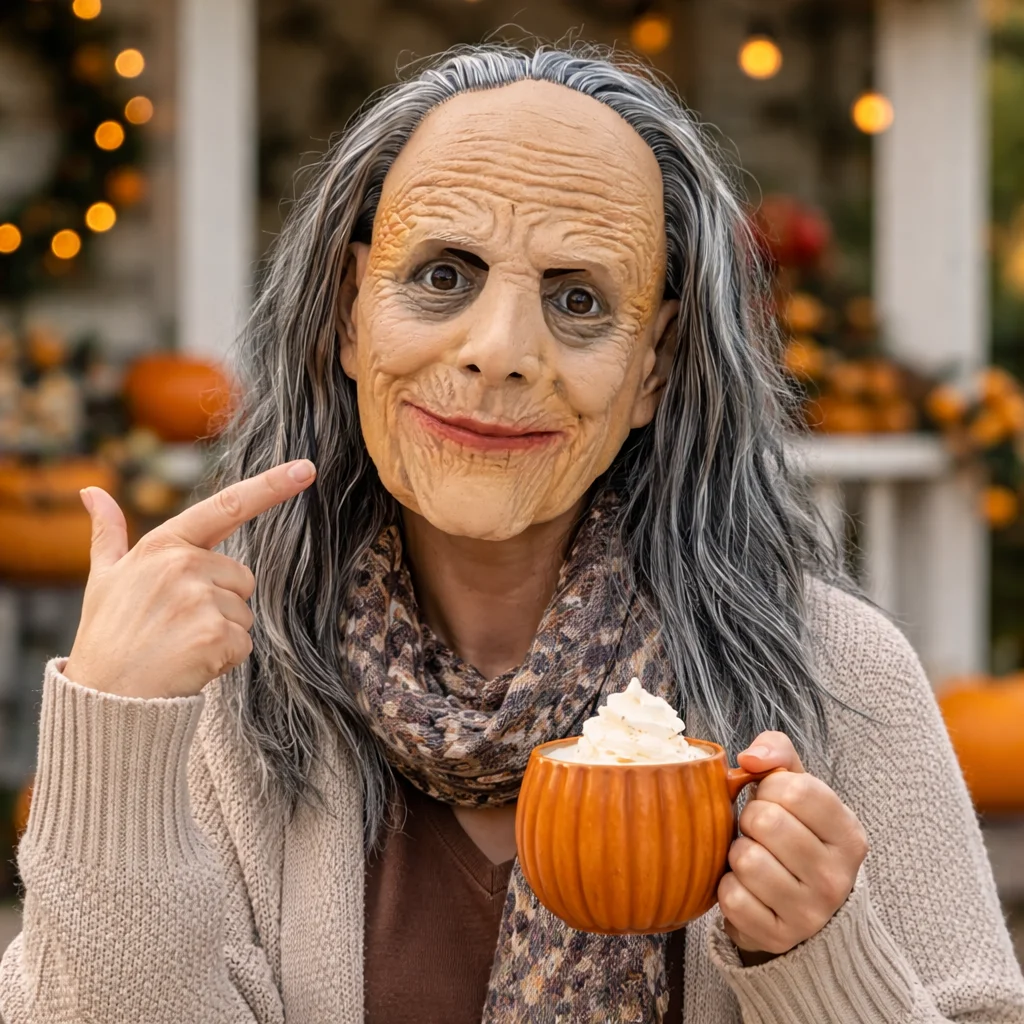 Realistische Gruselige Alte-Frau-Latexmaske mit Grauem Haar, Oma-Horrormaske für Halloween, Cosplay und Geisterhaus-Requisiten, Vollkopfmaske