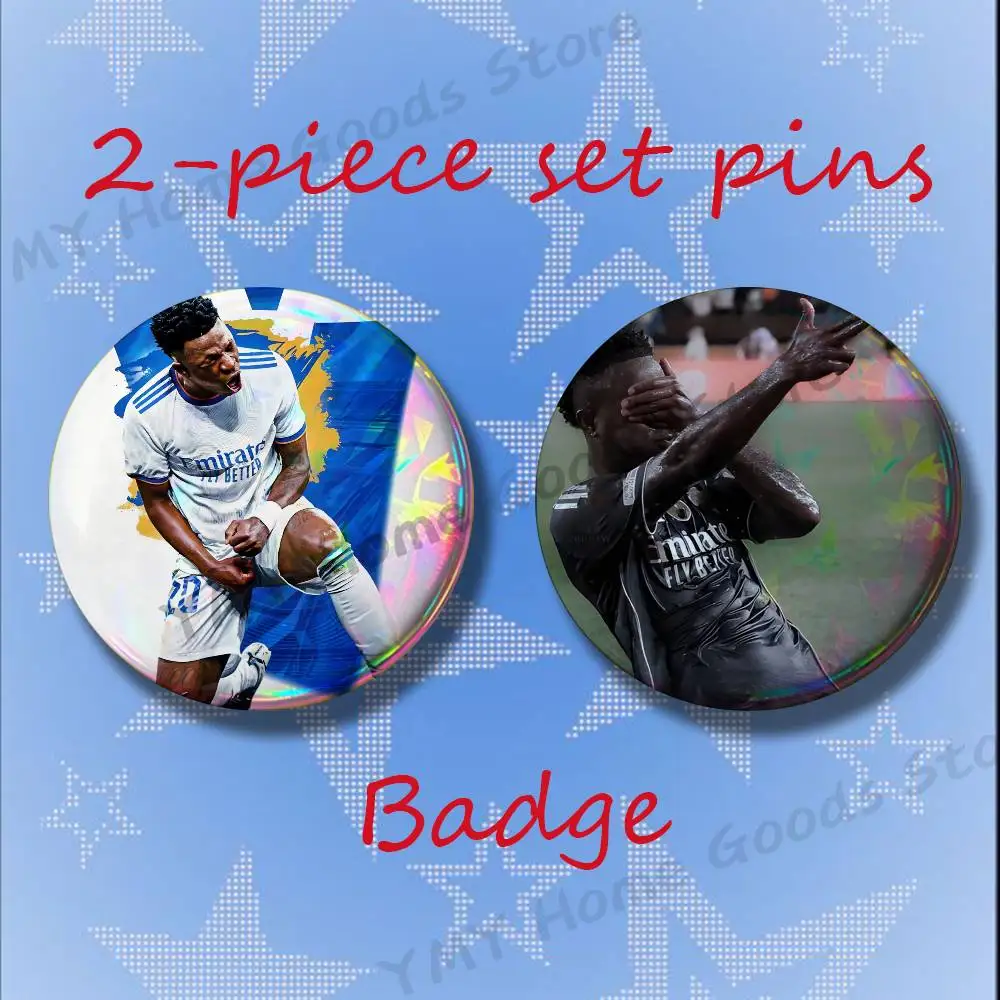 Football Speed Demon Vini Jr. 2-piece set Free Mix Backpack Clothes Jewelry Accessories Round Badge Collection Gifts