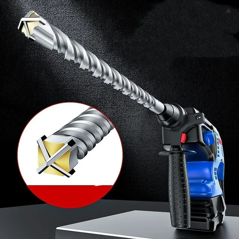 110/150/200mm Electric Hammer Drill Bits Cross Type Tungsten Steel Alloy SDS Plus for Masonry Concrete Rock Stone