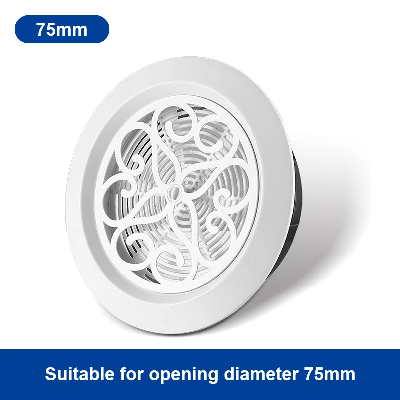 1Pc Adjustable Air Ventilation Cover Round Ducting Ceiling Wall Hole ABS Air Vent Grill Louver Kitchen Bath Air Outlet