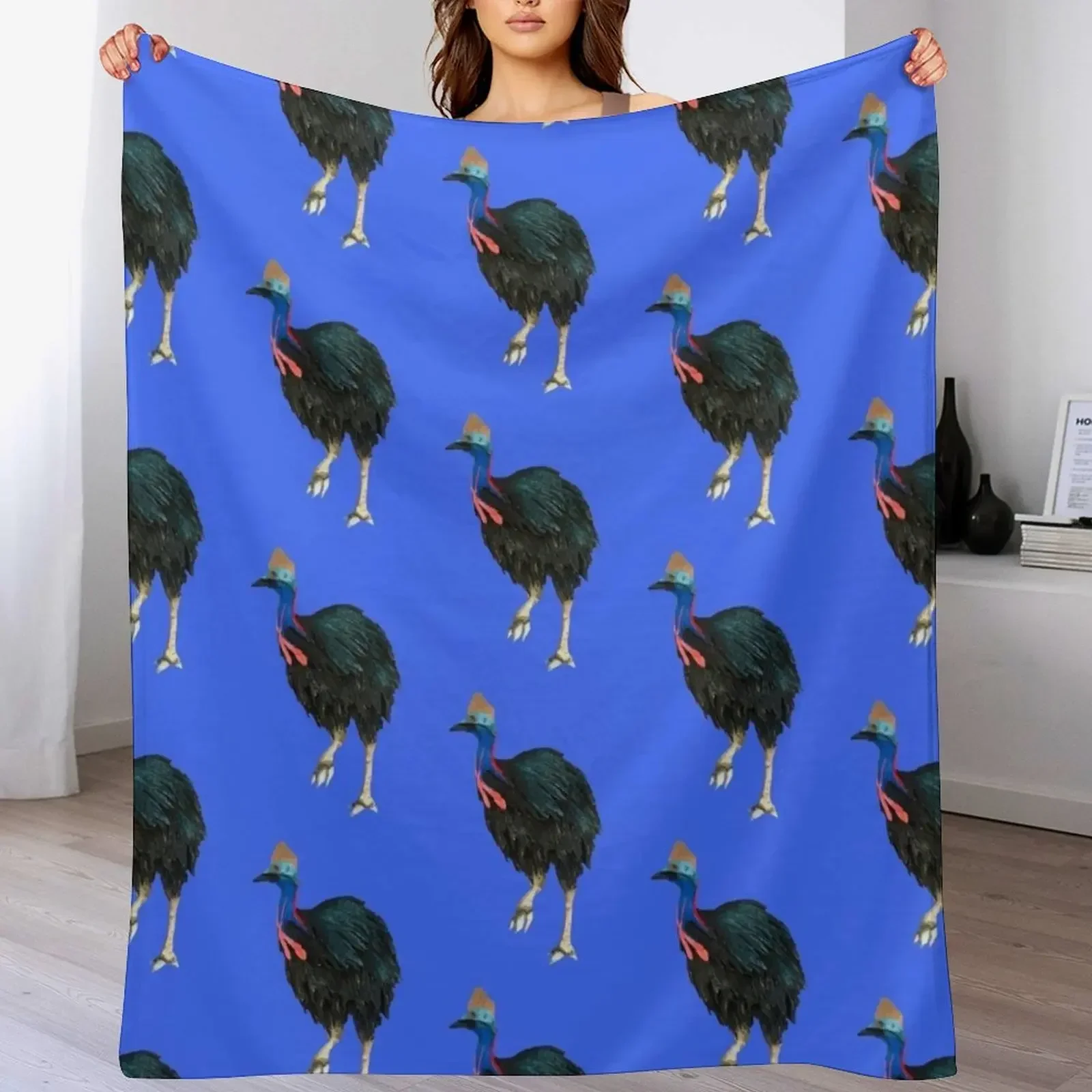 

Cranky Cassowary Throw Blanket Flannel Sofa Throw Warm Blankets