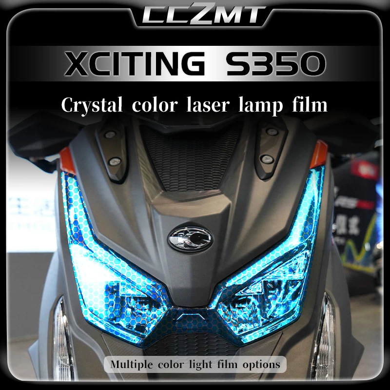 For KYMCO DTX360 XCITING S350 headlight tail light film transparent protective film honeycomb laser light film