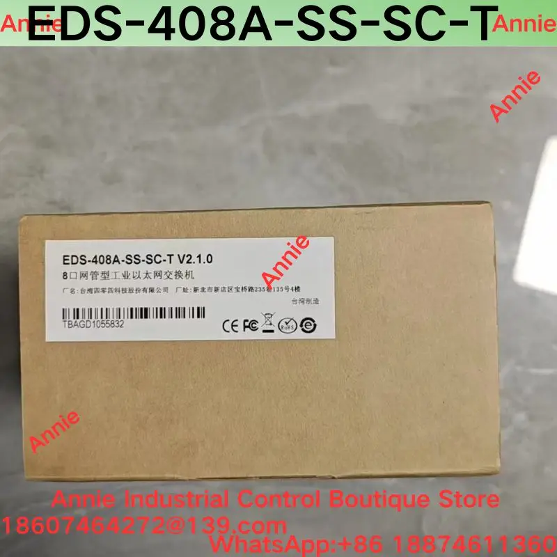 brand-new  MOXA EDS-408A-SS-SC-T industrial switch, 8-port network management type, V2.1.0 version