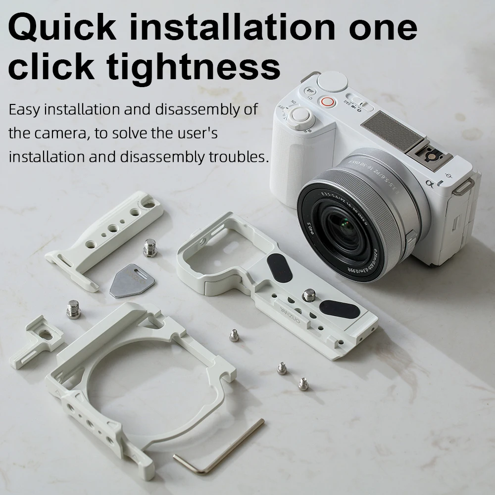 YANZUO Aluminum Protection Frame For Sony ZVE10 II Camera RabbitCage Accessories Zve10m2 Stabilizer Metal Expansion Cage Bracket