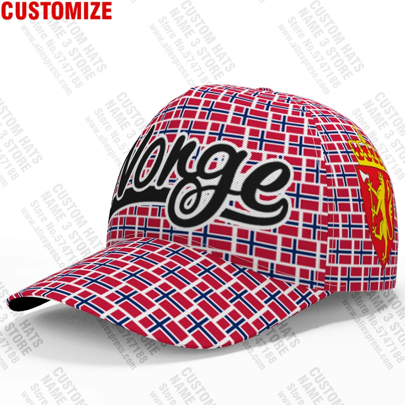 Norway Baseball Caps Free 3d Custom Made Name Team Logo Aw Hats Nor Country Travel Norge Norwegian Nation Kingdom Flags Headgear