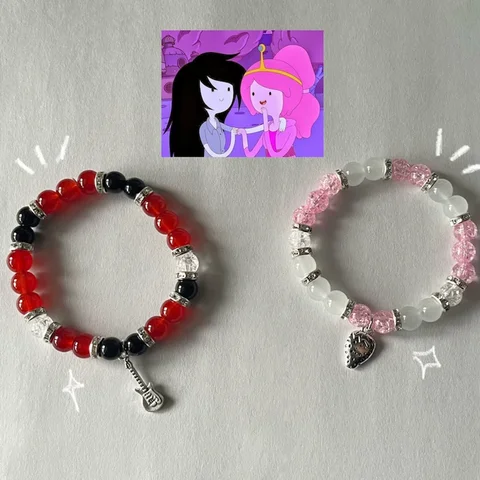 Marceline x princess matching bracelet Y2K handmade anime beaded bracelet 1PCS