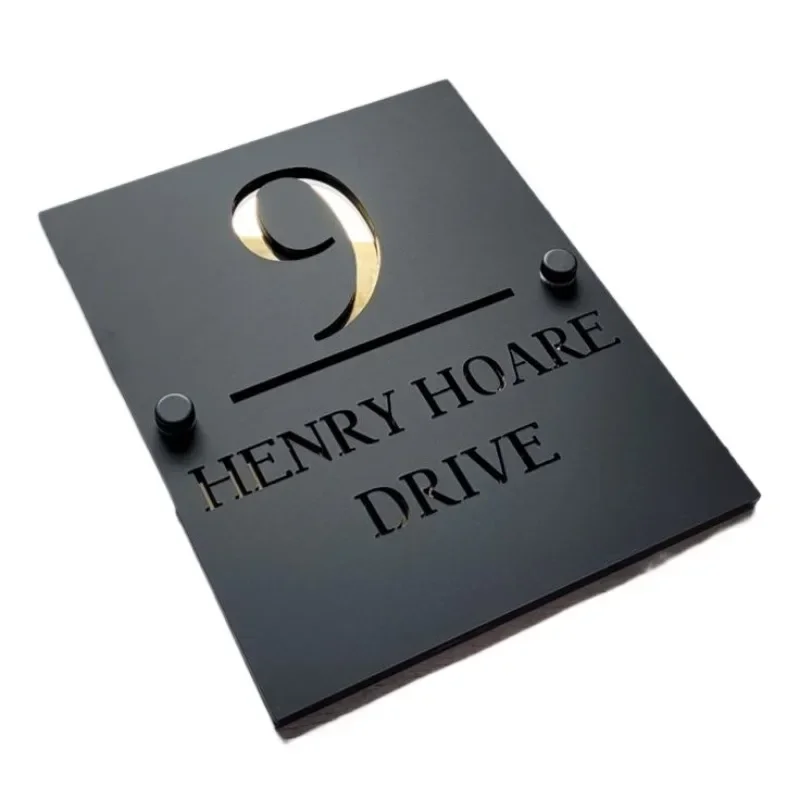 Fast Ship Condo Number Light Emitting Diode Door Logo Business Acrylic Door Number Plaque