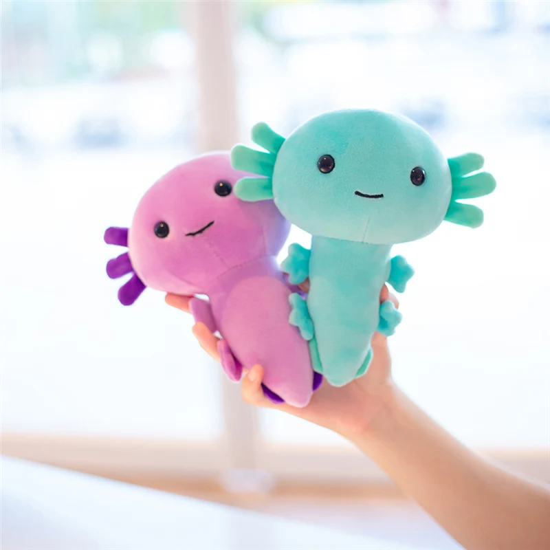 TreasuringU 20cm Kawaii Axolotl Plush Toy Cartoon Cute Animal Stuffed Plushie Doll for Kids Birthday Christmas Halloween Gifts