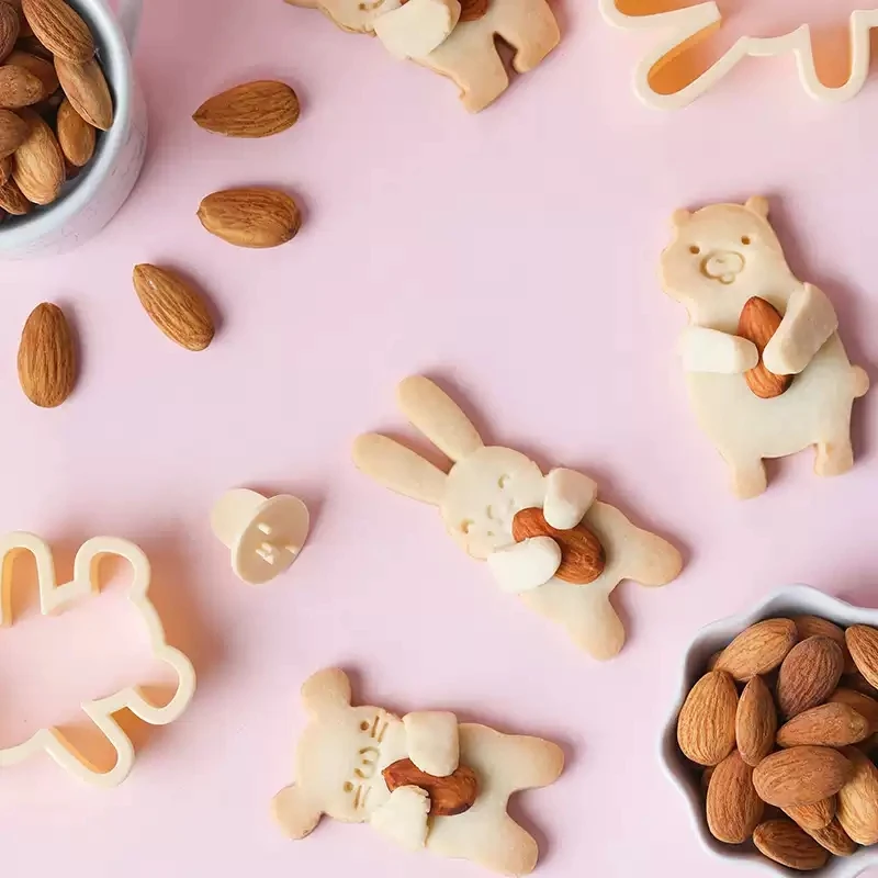 

Panda Bear Rabbit Shaped Cookie Cutter Cartoon Animal Expression Cookie Embosser Mold Cute Kids Birthday Fondant Cake Decoration