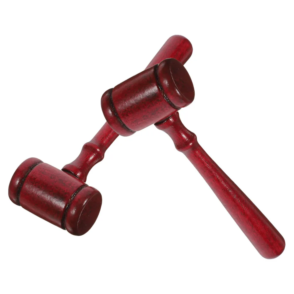 2Pcs Judge Gavel Wooden Lightweight Props Smooth Surface Auction Hammer Role Play Court Hammer Cosplay Costume Accessory