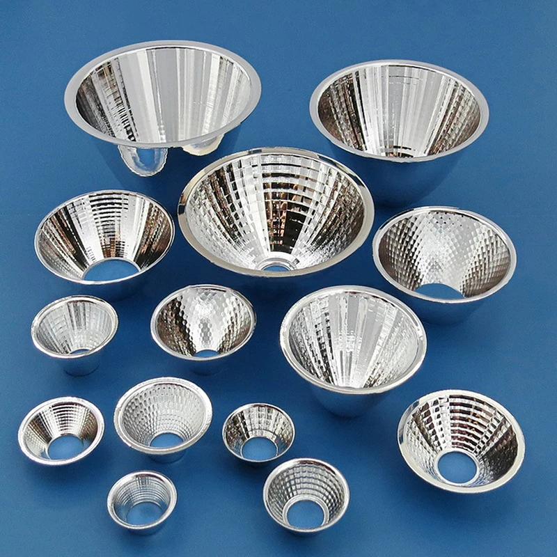 20-126mm Multiple Angles Lampshade Reflective Bowl DIY For Light Optical LED Aluminium Reflector Cup For COB Lamp Bead Lighting