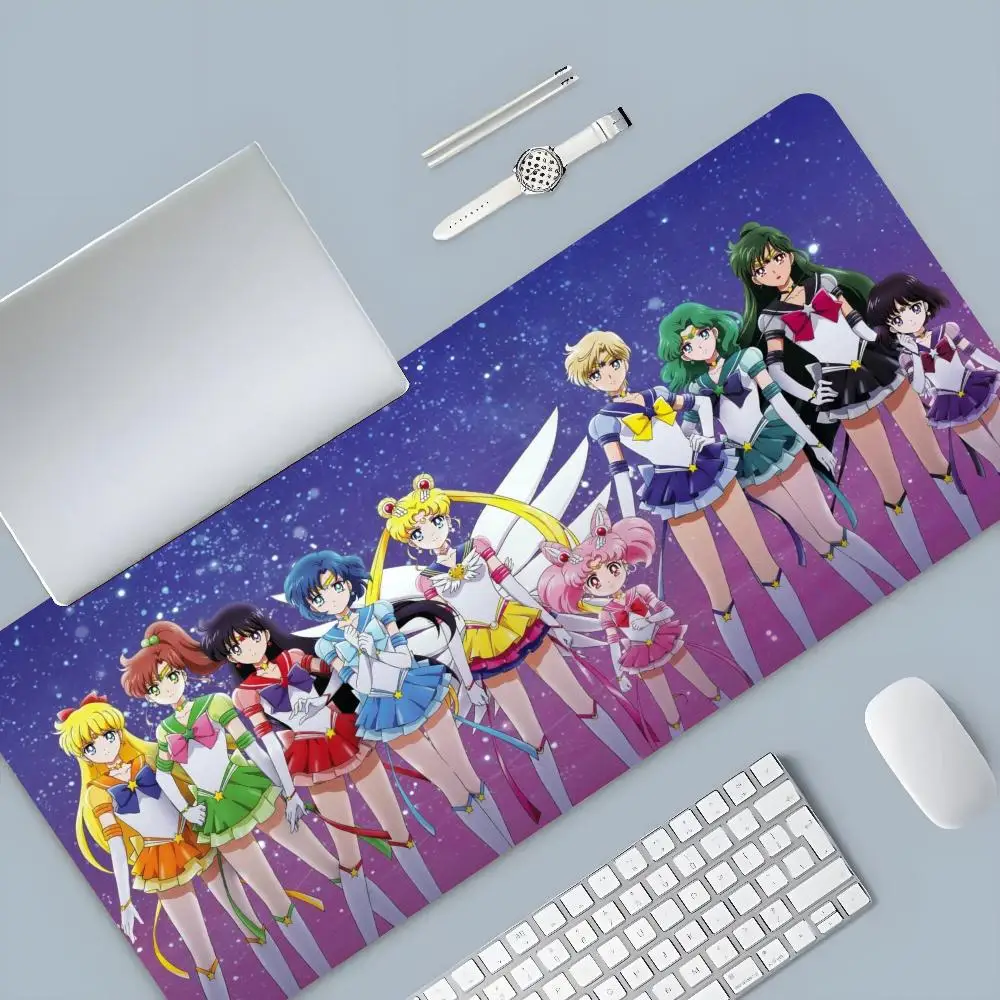 Sailor Moon Mouse Pad Cartoon Lockedge Large Gaming Pad Computer Gamer Keyboard Mouse Mat Desk Mousepad for PC Desk Pad