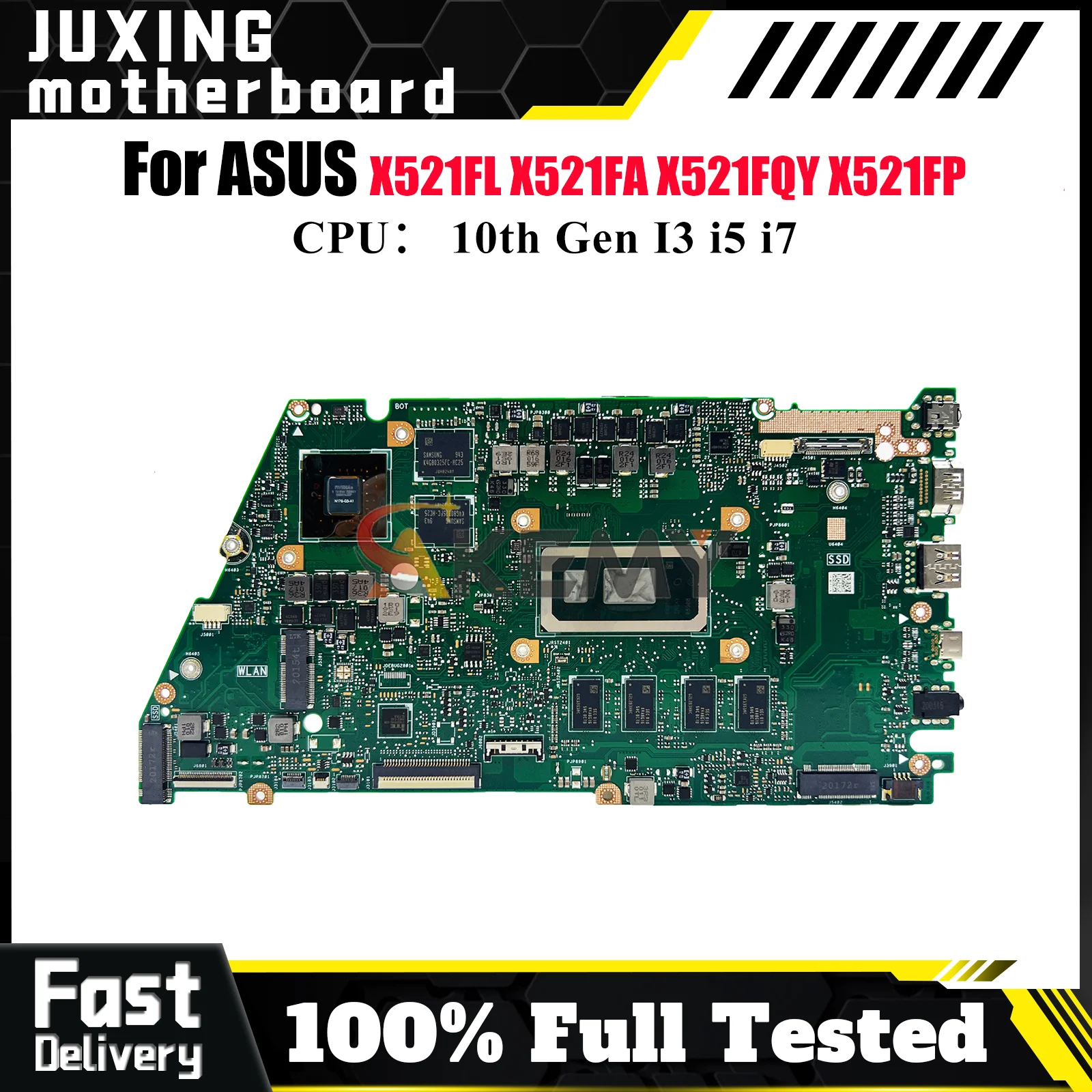 

X521FL Laptop Motherboard For ASUS S5600F X421F X521FL X521FQY X521FAY X521FP X521FPY Mainboard 10th Gen I3 i5 i7 100% tests OK