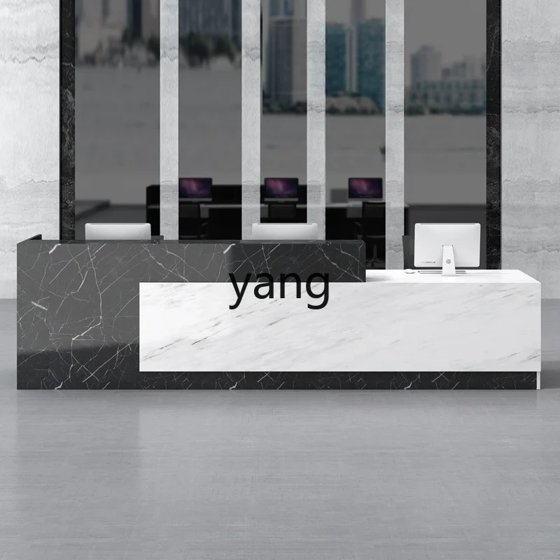 YJQ company front desk reception desk creative training agency welcome desk non-painted