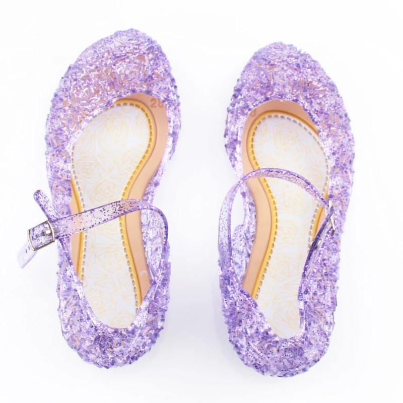 Sandali estivi per bambini Crystal Jelly Girl Princess Shoes tacco alto Crystal Kids Baby Party Sandals pantofole per bambini scarpe da spiaggia