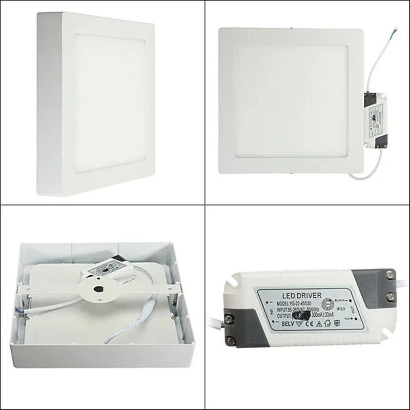 Surface LED Square Ceiling Light 9W 15W 25W LED Panel Light Down Light with driver AC85-265V AC110V/220V LED Indoor Light