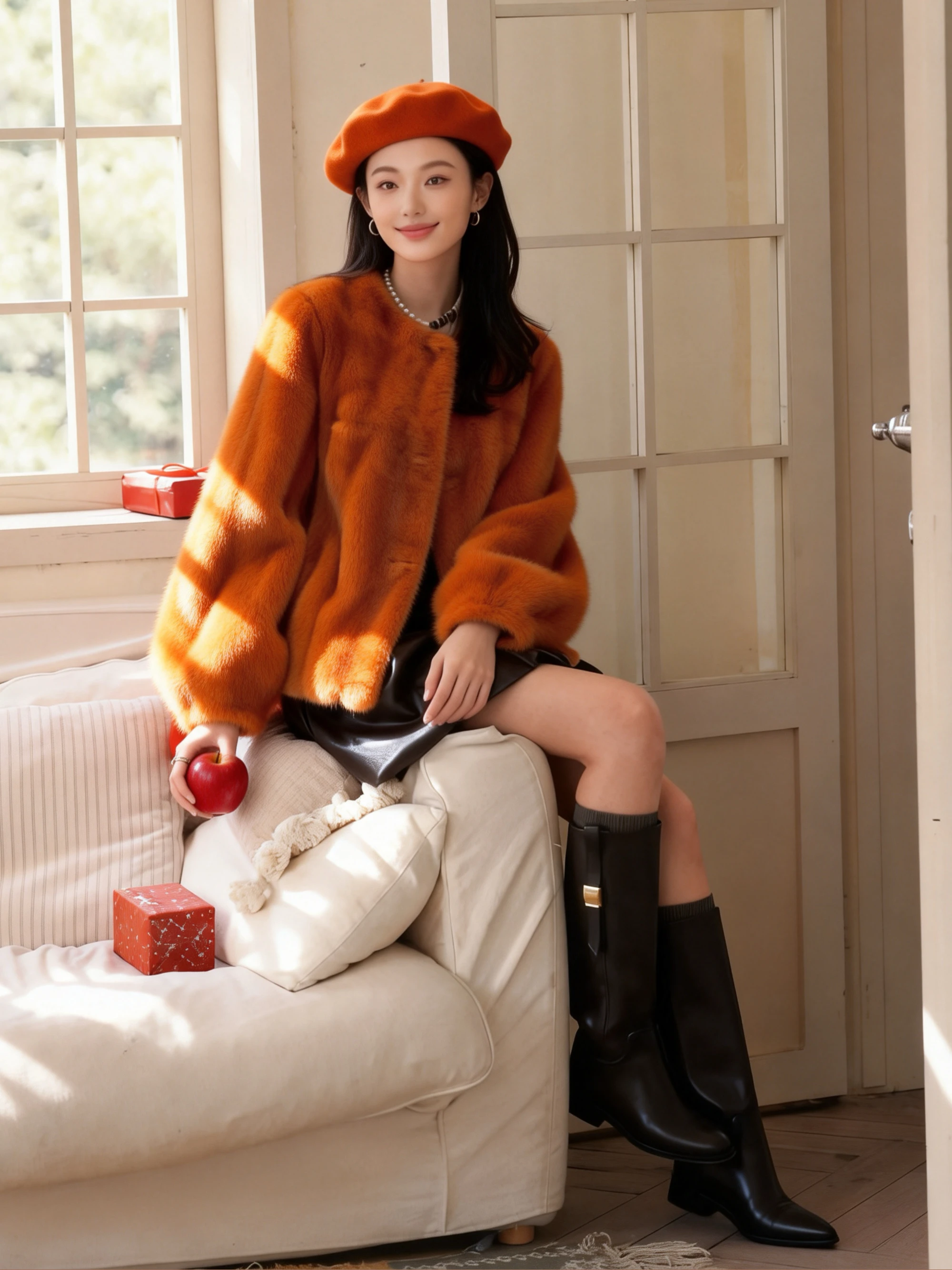 

Мягкая плюшевая куртка из искусственного меха норки, цельная, экологичная, теплая, комфортная, женская верхняя одежда прямого кроя, асимметричная