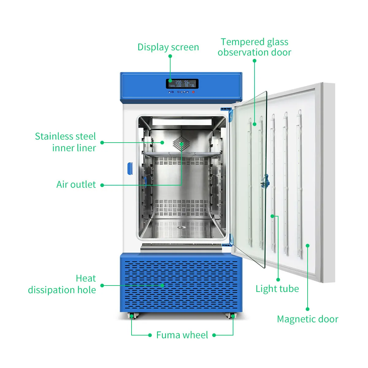 Laboratory Plant Seed Germination Promotion Box, Constant Temperature Light Incubator RGX-80B Artificial Climate Incubator