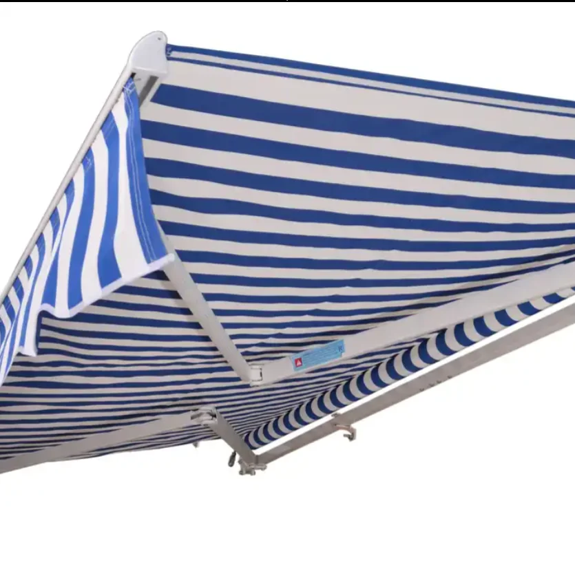Manual Retractable Patio Awning Tuoye 6m Projection Outdoor Sunshade Aluminum Alloy Durable Anti UV Wall Mounted