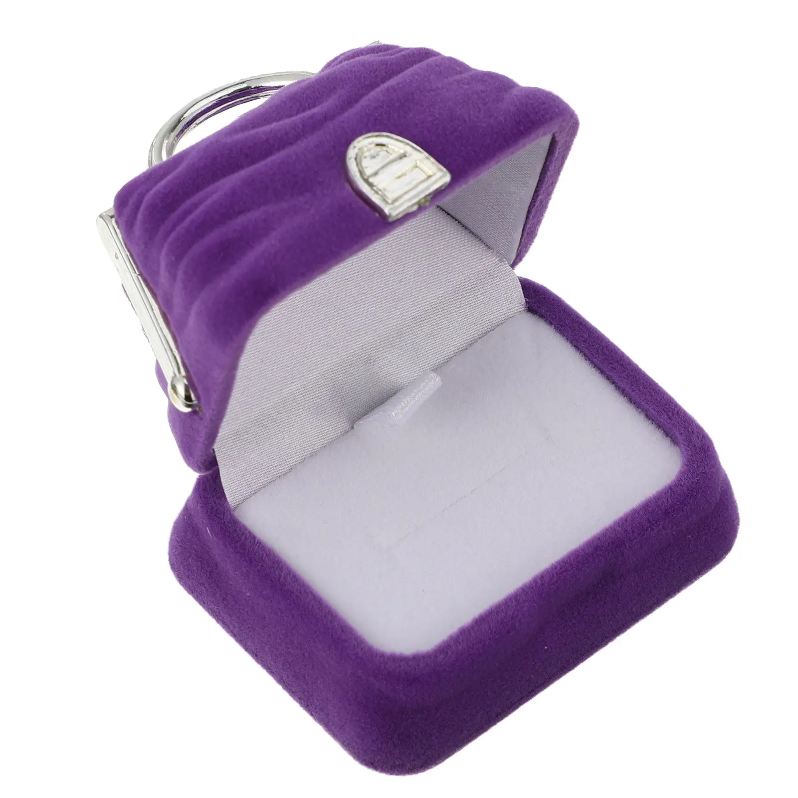 1pc Handbag Ring Box For Engagement Unique Jewelry Storage Case Valentine Gift Wedding Proposal Simulation Shape Holder Decor