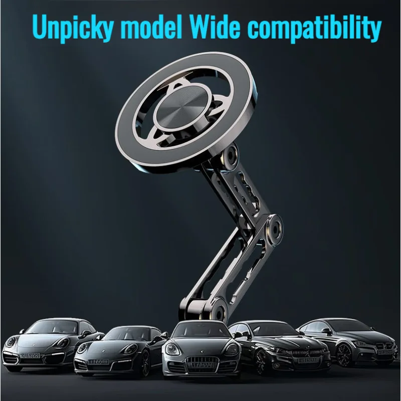 Mini compact car phone holder New super strong magnetic folding folding paste car dashboard anti-shaking navigation support