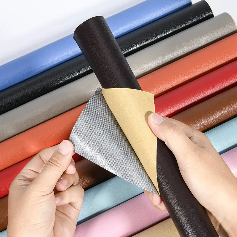 50x138cm Artificial PU Leather Patches Faux Synthetic Leather Fabric Self Adhesive for Sofa Repair Patches Sticky DIY Material