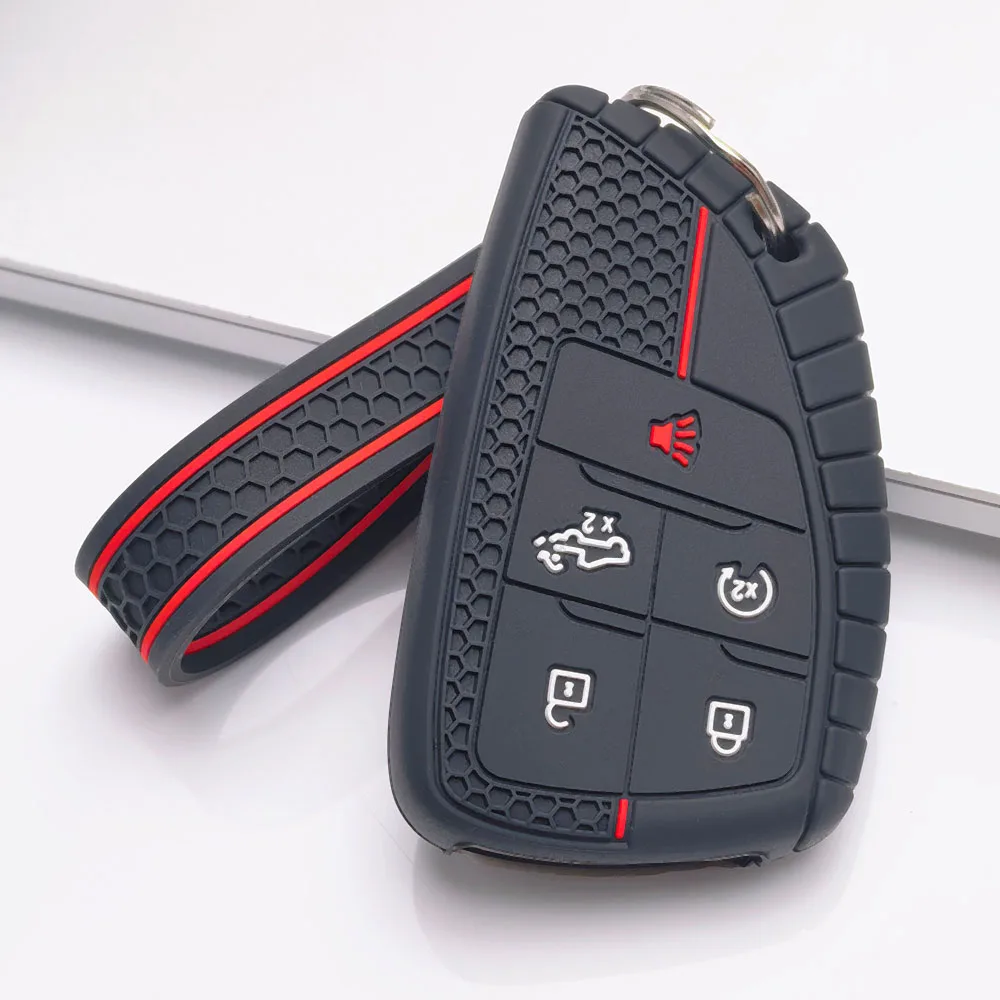 Key Shell Cover for GMC Canyon Sierra Yukon Savana Suburban HD with Keychain Anti-Scratch Shockproof Soft Grip Button Friendly