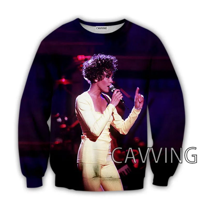 New Fashion Women/Men's 3D Print  Whitney Houston  Crewneck Sweatshirts Harajuku Styles Tops Long Sleeve Sweatshirts