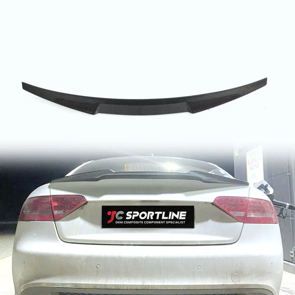 

Factory Direct Real Carbon Fiber Rear Trunk Spoiler Wing For Audi S5 B8/B8.5 Coupe 2008-2017