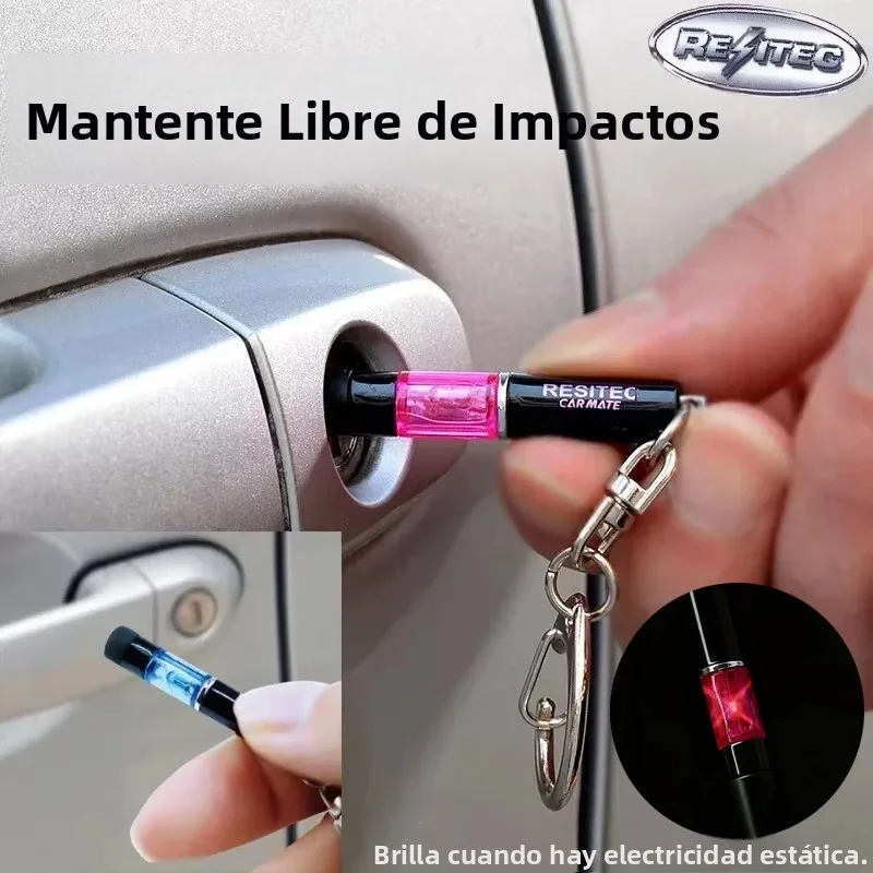 Mini llavero de coche antieliminar electricidad estática, llavero de cadena plegable, adornos, Gadgets, llavero, cordón para llaves de invierno