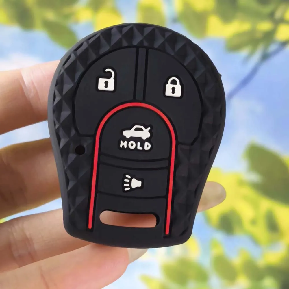 Dynamic Sport Rhombus Key Cover For Nissan Maxima Versa Altima Sentra Tiida Armada X-Trail Titan NV 4 Button Auto Fob Sleeve