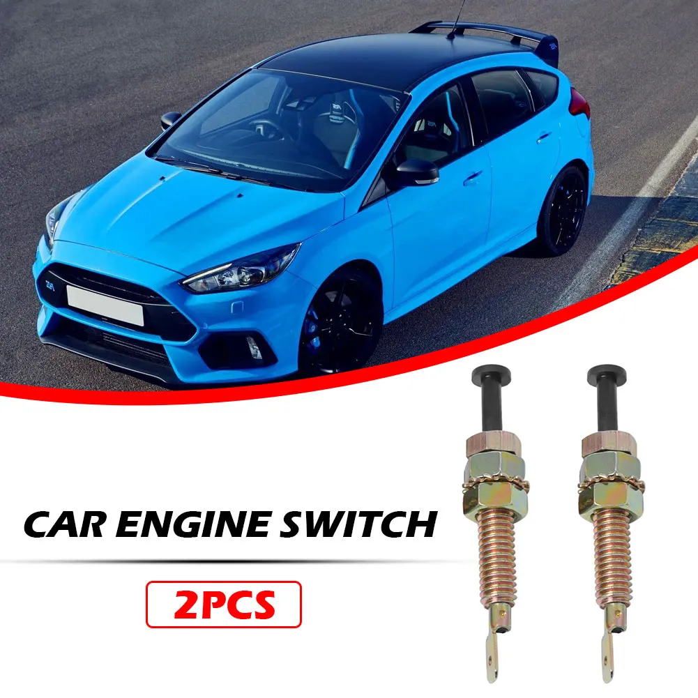 2/4 قطعة باب عضادة الجذع هود بونيه دبوس التبديل قابل للتعديل المسمار طول إنذار السيارة الأمن السيارات جذع إنذار الأمن هود ON-OFF