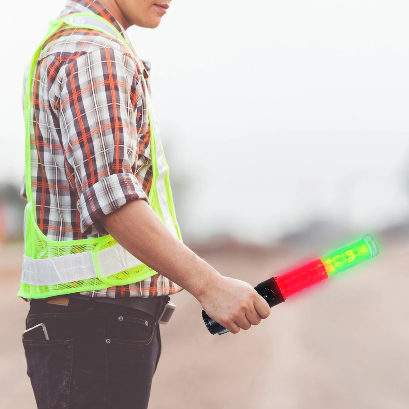 Traffic Baton 26cm LED Light Sticks Concert Glowsticks Camping Luminous Evacuation Warning Reusable