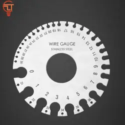 Régua De Espessura De Calibre De Aço Inoxidável, Redondo AWG SWG, Diâmetro Do Calibre, Ferramenta De Medição, Inspeção De Soldagem, 0-36