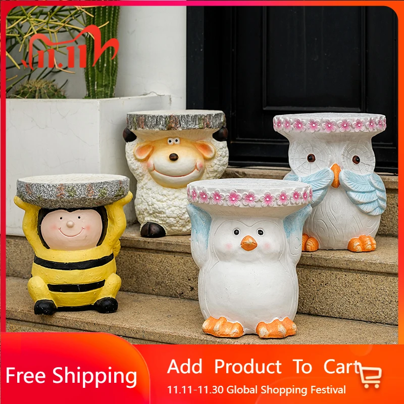 

Animals Dwarf Garden Decor Molds Resin Animals Statue Unique Garden Accessories Relaxing Garten Dekoration Garden Ornaments