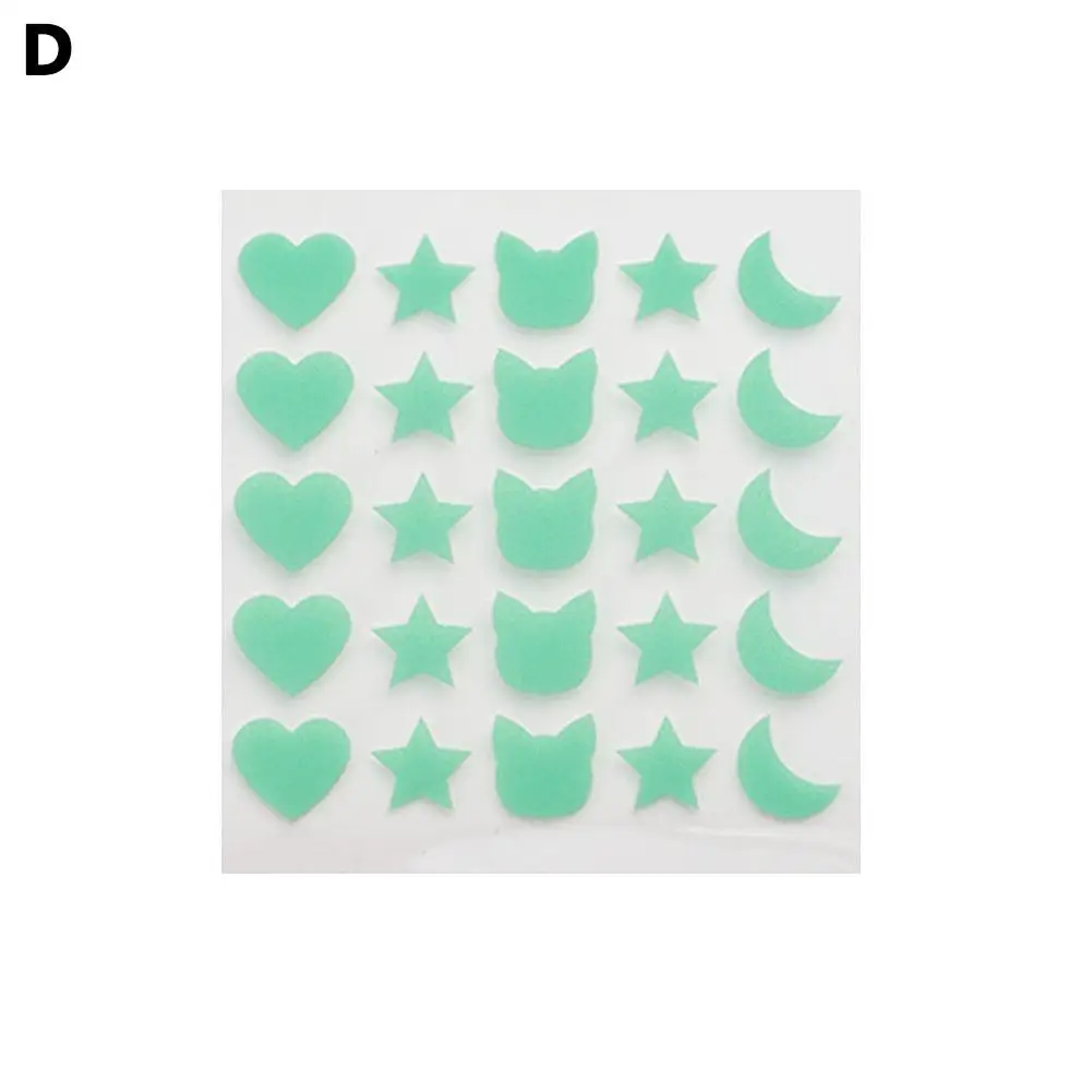 25 Conti Cuori Stelle Forma Acne Brufolo Patch Invisibile Cura Della Pelle Macchia Viso Correttore Spot Bellezza Brufolo Trattamento Acqua S2c1