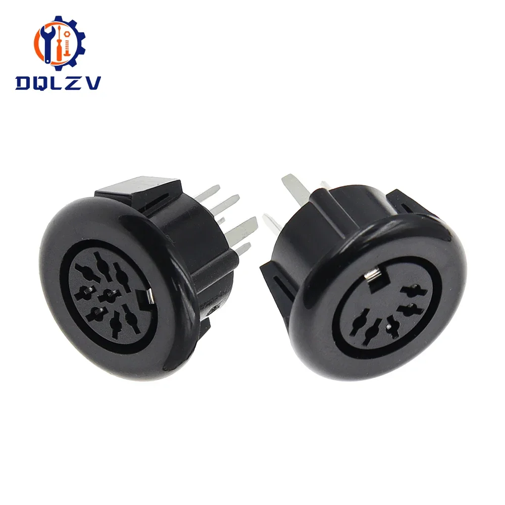5/8Pins DIN Female Jack Soldering Type Round Socket 5/8 Pole DIN Terminal Chassis S Video Connector