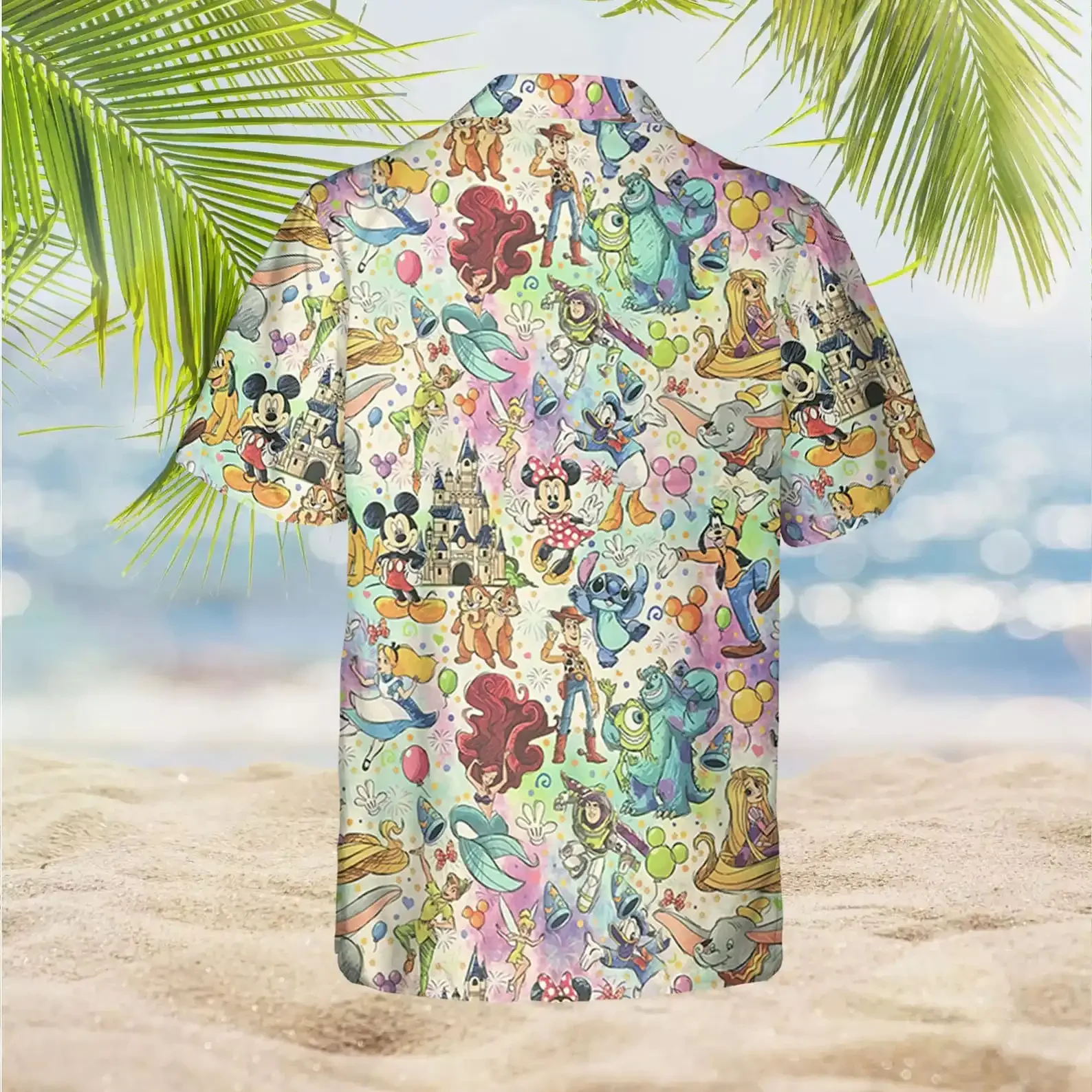 2024 Disney Magical Hawaiian Shirt Men\'s Women\'s Shirt Disney Castle Hawaiian Shirt DisneyWorld Pooh And Friends Hawaiian Shirt