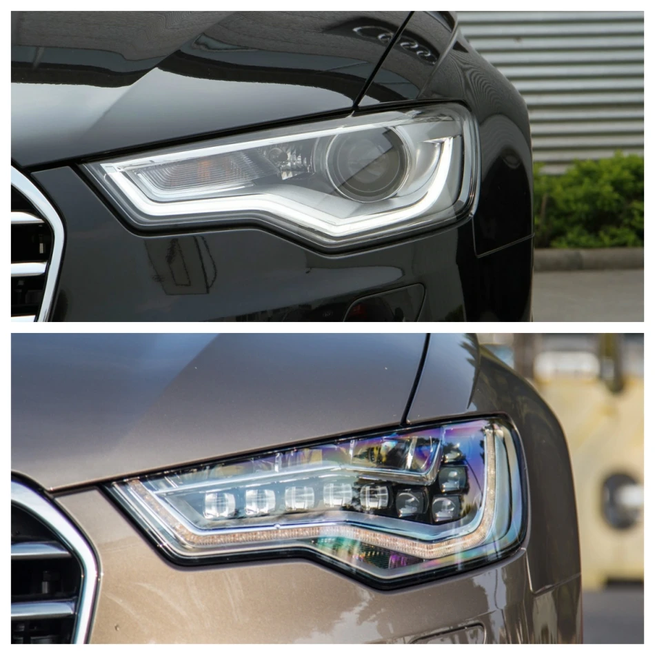 For Audi A6 A6L C7 2012 2013 2014 2015 Accessories Car Lampshade Headlight Glass Car Front Headlight Lens Cover Lights Shell