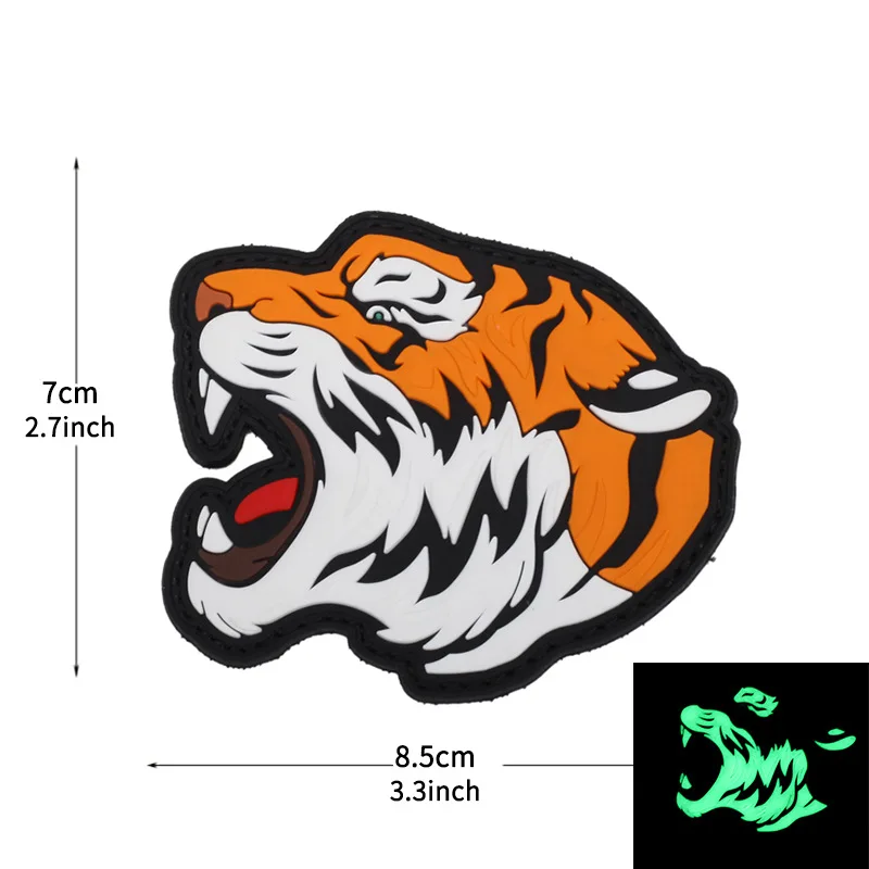 Parche PVC tigre táctico con velcro – Insignia militar de moral - imagen 2