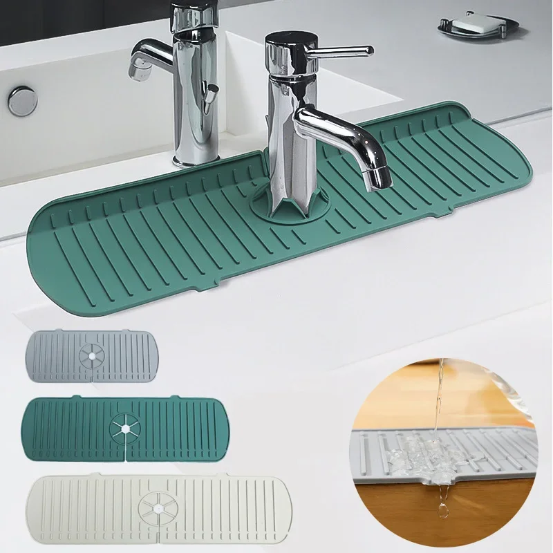 S/M/L Silikon Wasserhahn Matte Wasser Wellungen Küche Badezimmer Entwässerung Pad Waschbecken Große Waschbecken Splash Pad Arbeitsplatte Schutz