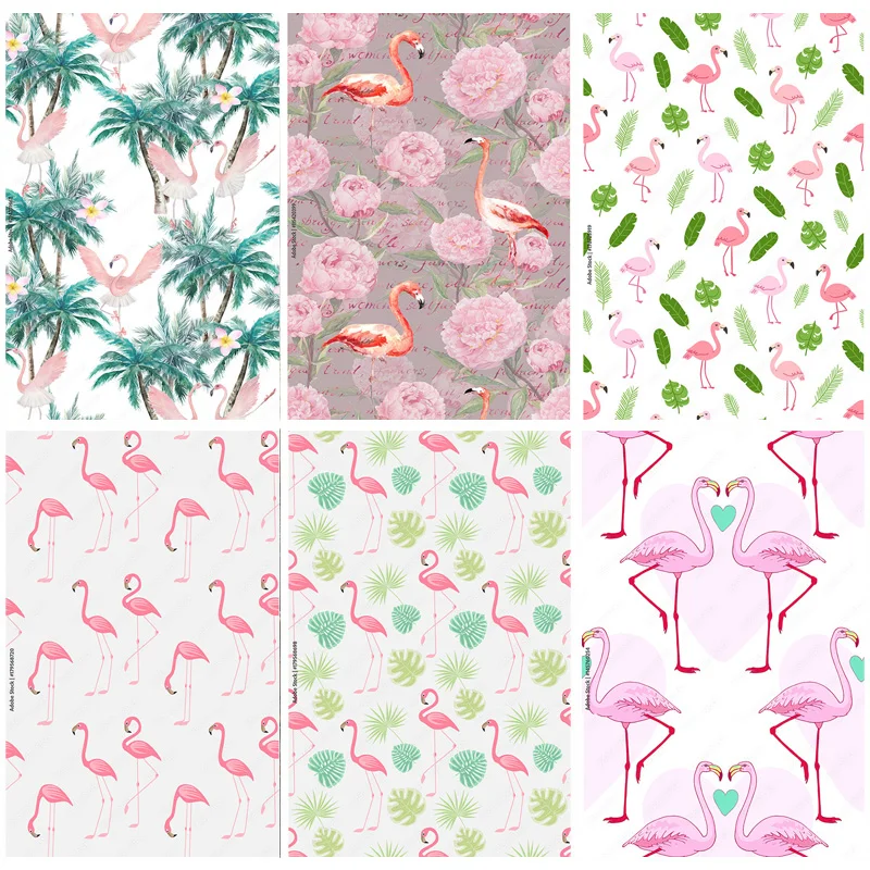 

ZHISUXI Flamingo Backdrops Birthday Party Flowers Fruit Baby Child Photographic Backgrounds Photocall Photo Studio 2261 HLN-02