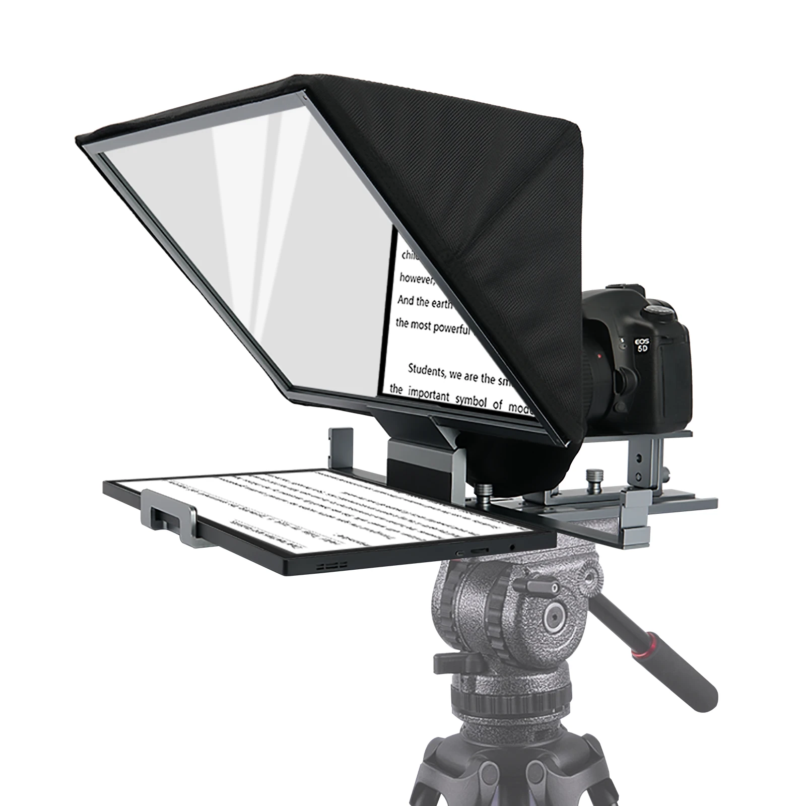 

FEELWORLD TP16 16-inch Folding Teleprompter supports up to 16" Tablet Horizontal Vertical Prompting Bluetooth Remote Control