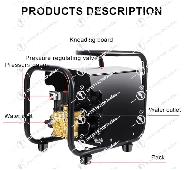 Black Portable High Pressure Floor Washer